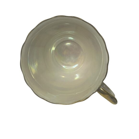 Vintage Porcelain Teacup and Saucer Set with Gold Accents Floral Design - Picture 5 of 7